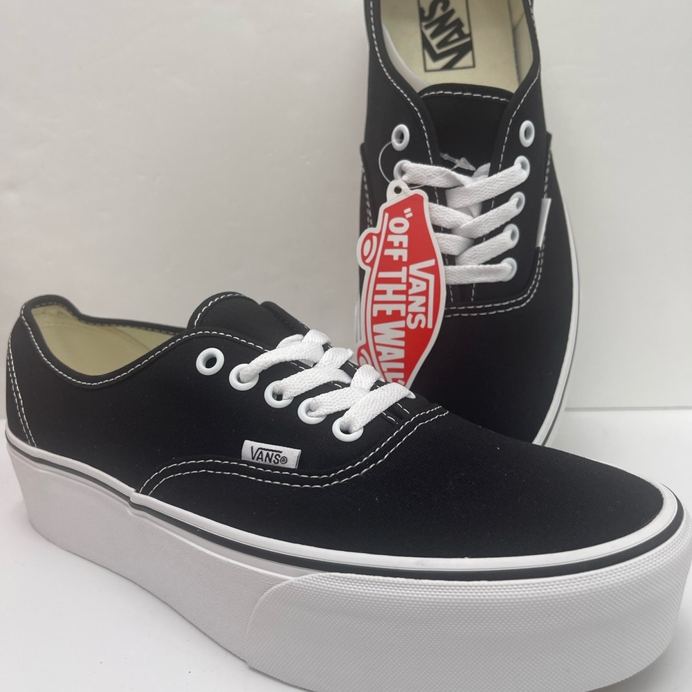 Vans WMNS Authentic Stac
Canvas Black/True White Platform Sneakers 
VN0A5KXXBMX - Picture 16 of 16